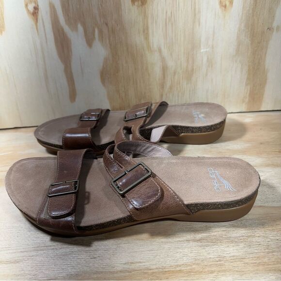 Dansko Brown Leather Sandals Women’s Size 8.5 - Picture 1 of 8